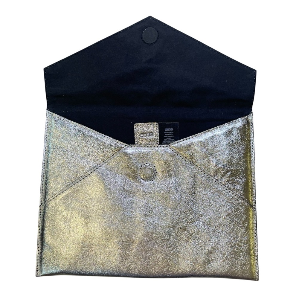 ASOS Silver + Gold Metalic Envelope iPad  Tablet Kindle Pouch Bag - New  - - Picture 4 of 7
